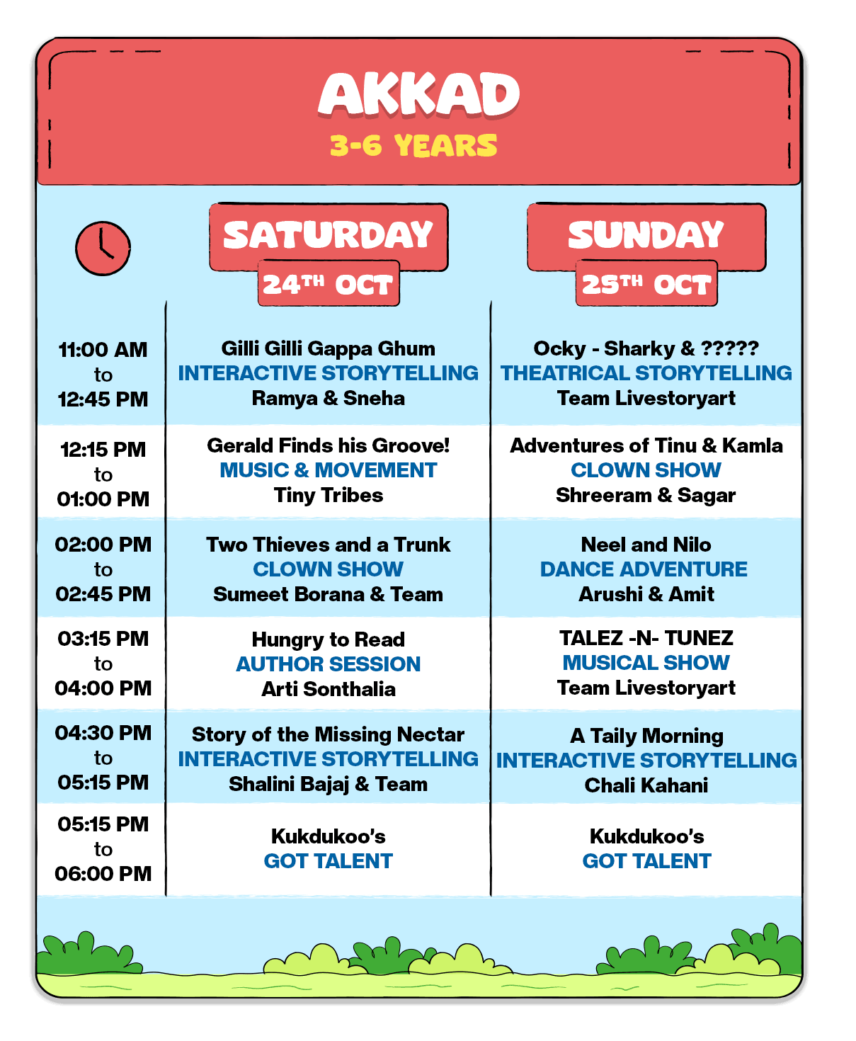 Festival Schedule 2